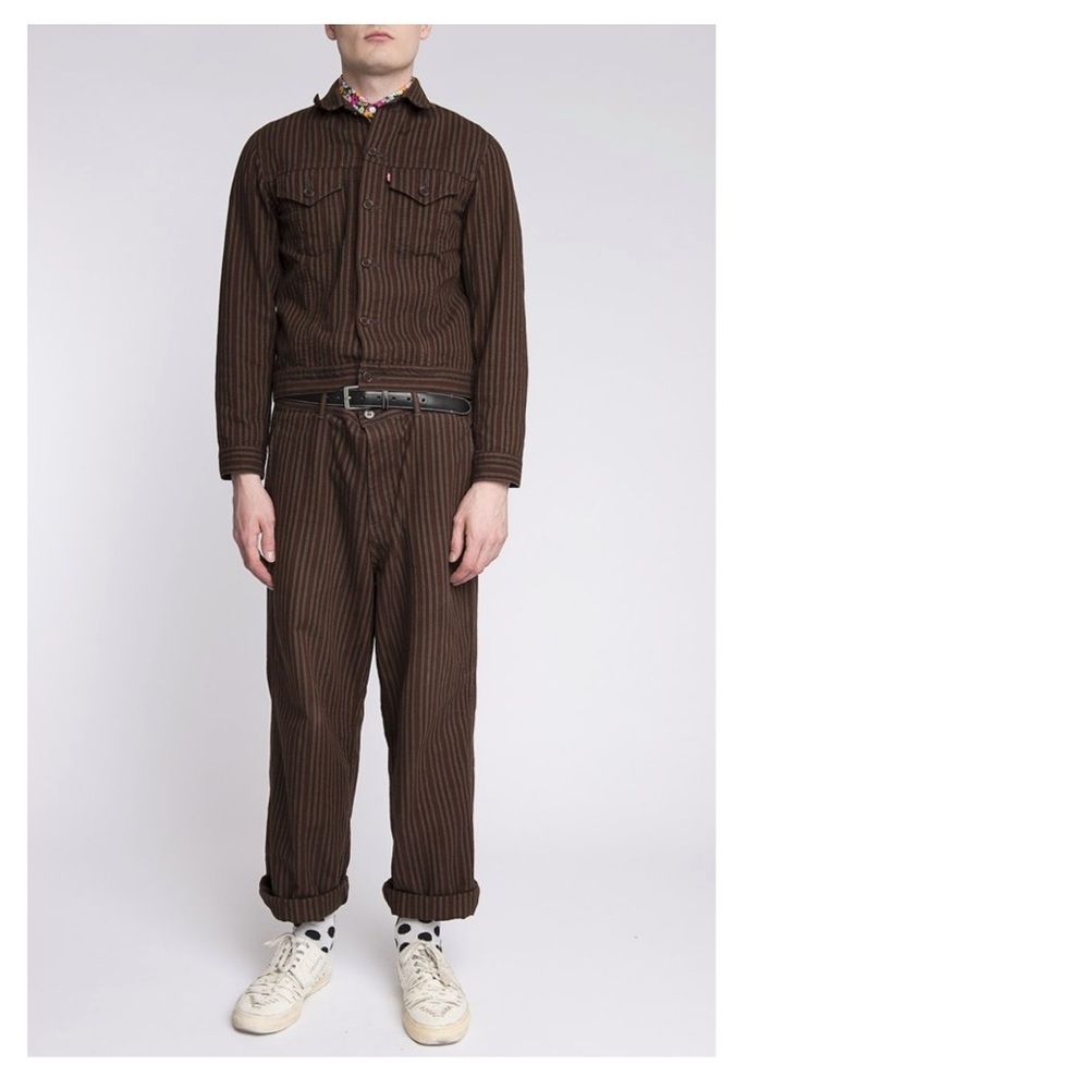 Junya Watanabe Brown Striped Jacket